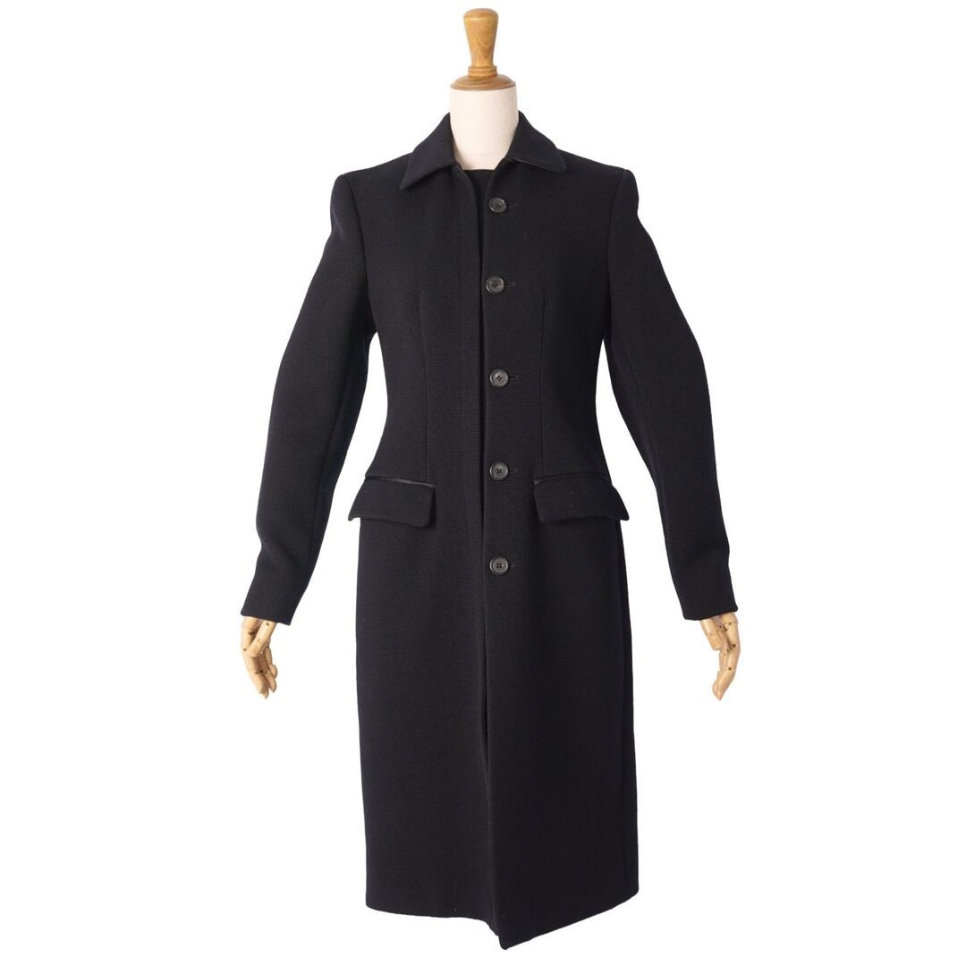 Prada Coat Long Wool Outerwear Womens 38 (equivalent to S) Black Used MOLO-0 thumbnail 3
