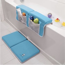Cuddling Baby Bath Kneeler and Elbow Rest Pad Set- 2pc Premium Baby Bath Mat Set