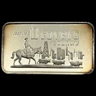 1973-Chicago 1oz Silver Bar-1973 Drovers Bank-Minted in Switzerland-