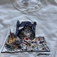 Vintage Crazy Shirts Sweatshirt Mens Medium Kliban Cat Hawaii Crewneck 90s USA