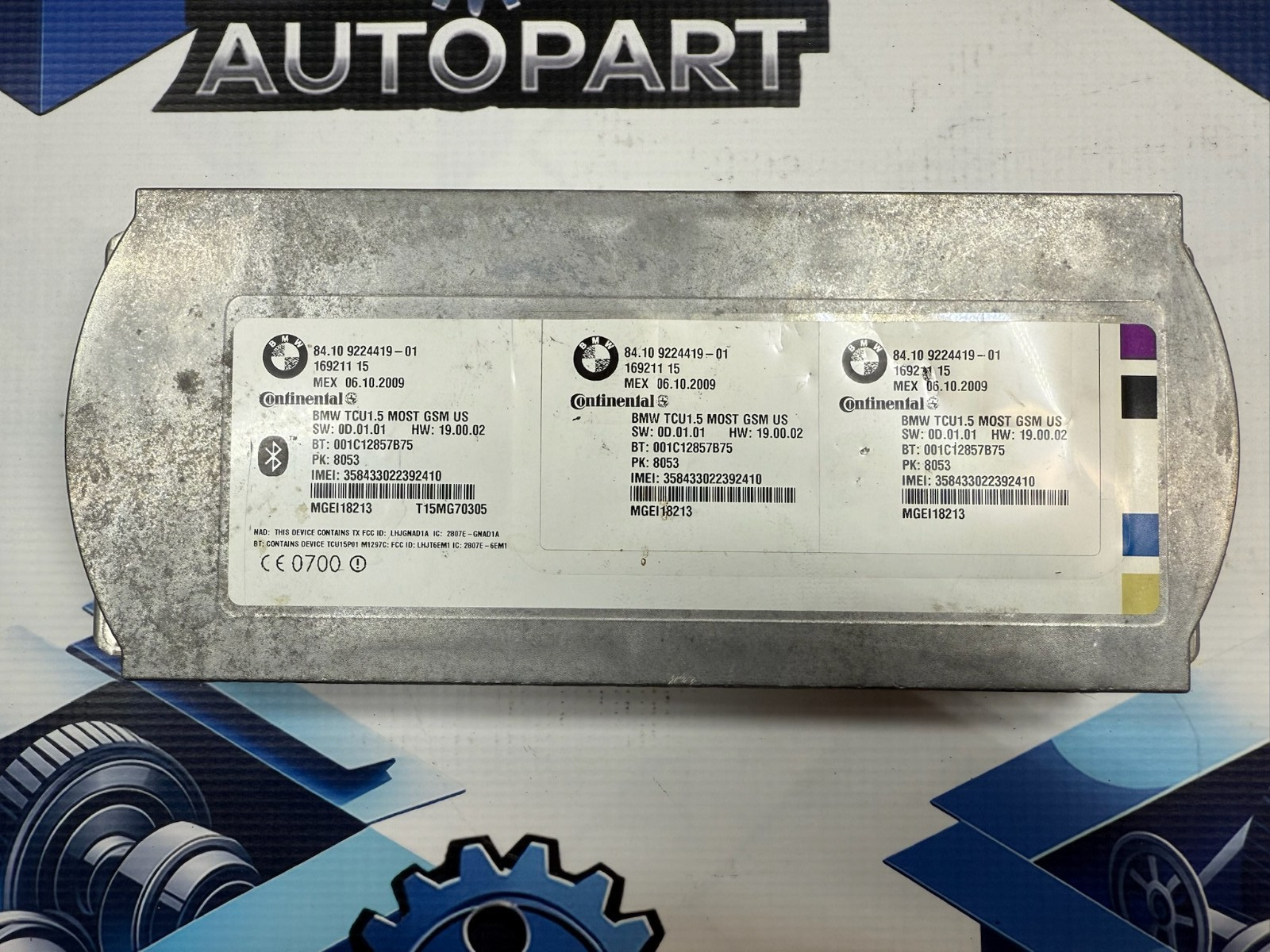 2007-2011 BMW E90 E92 128i 328i 335d Bluetooth Telematics Control Module 9224419
