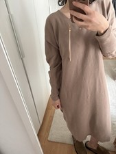 Uniqlo Strickkleid Braun M Midi Länge Baumwolle 