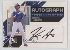 2011 ITG Heroes and Prospects Full Body Gold /10 Jordan Akins #A-JA Auto 04tw