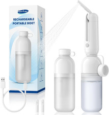 Portable Bidet for Travel, High Pressure Electric Handheld Sprayer 350ML with Du