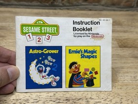Sesame Street ABC 123 Nintendo NES Cartridge & Manual TESTED/WORKING / EXCELLENT