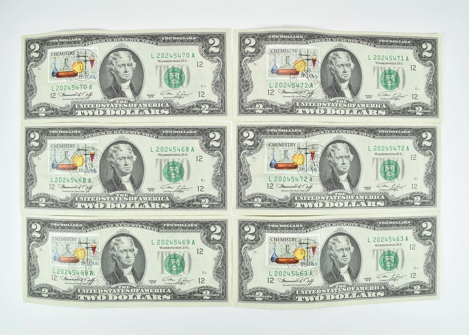 1976 $2 FRN Note First Day of Issue Stamp - Chemistry Stamp *0364 - Image 3 of 4