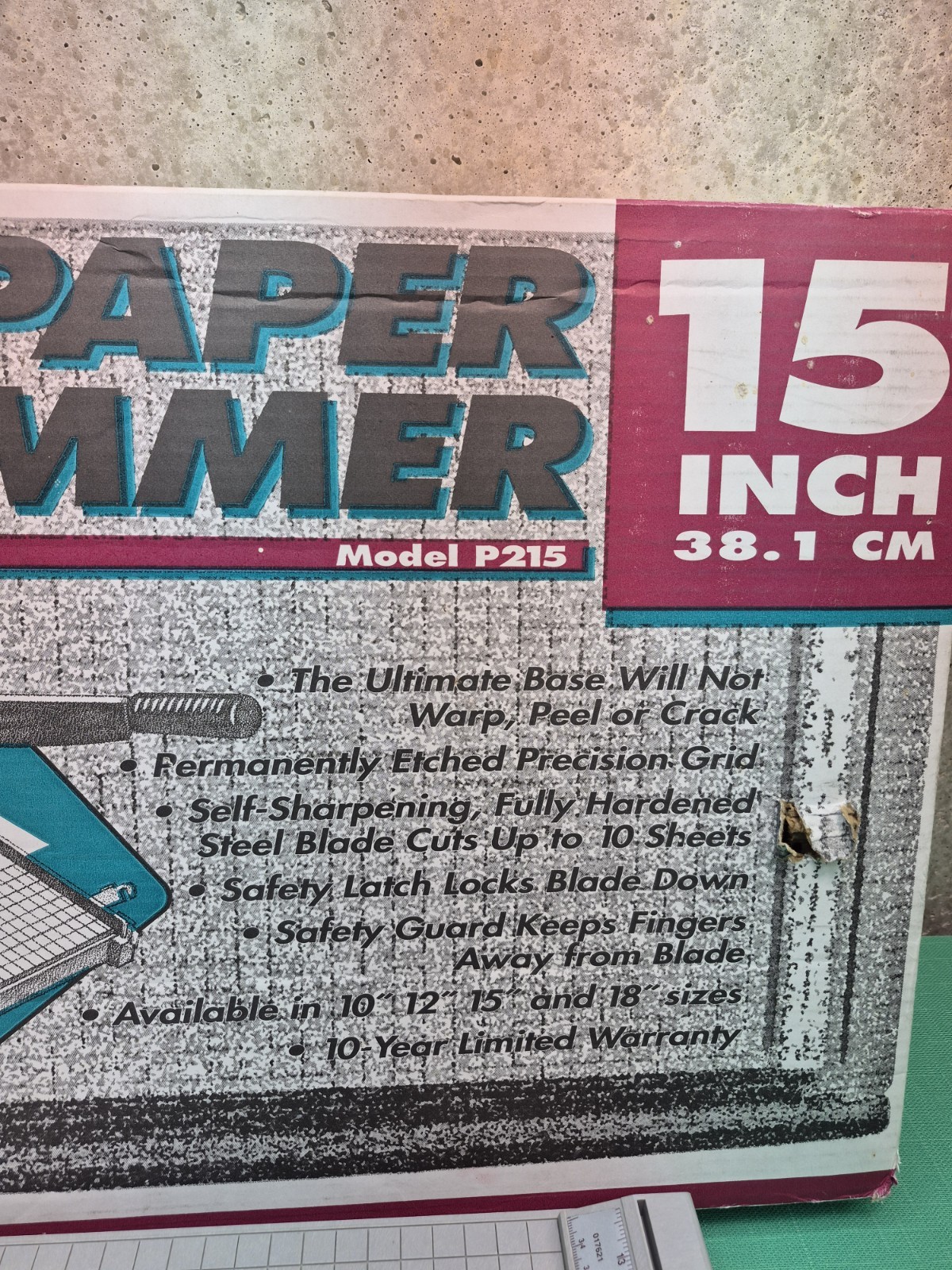 Vtg Nice! Martin Yale Premier Paper Trimmer  Cutter 15" P215 Coupe-Papier 