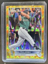 2022 Topps Chrome Sonic Cal Raleigh RC Gold RayWave Refractor #/50 Mariners