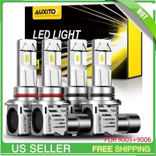 Auxito 9005 9006 Led Headlight High Low Beam Beam Bulb Bulbs 6500k Super Bright