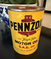 Vintage Pennzoil Oil Can Secret Stash Hiding Place Jewelry Cash Small Items