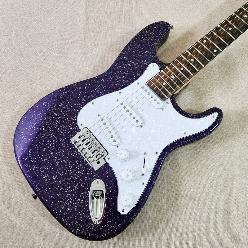 ST Electric Guitar Mahogany Body Rosewood FB Metallic Purple Pearl Pickguard