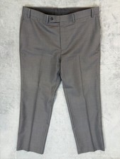 Calvin Klein Dress Pants Mens 36x29 Gray Flat Front Straight Casual Business