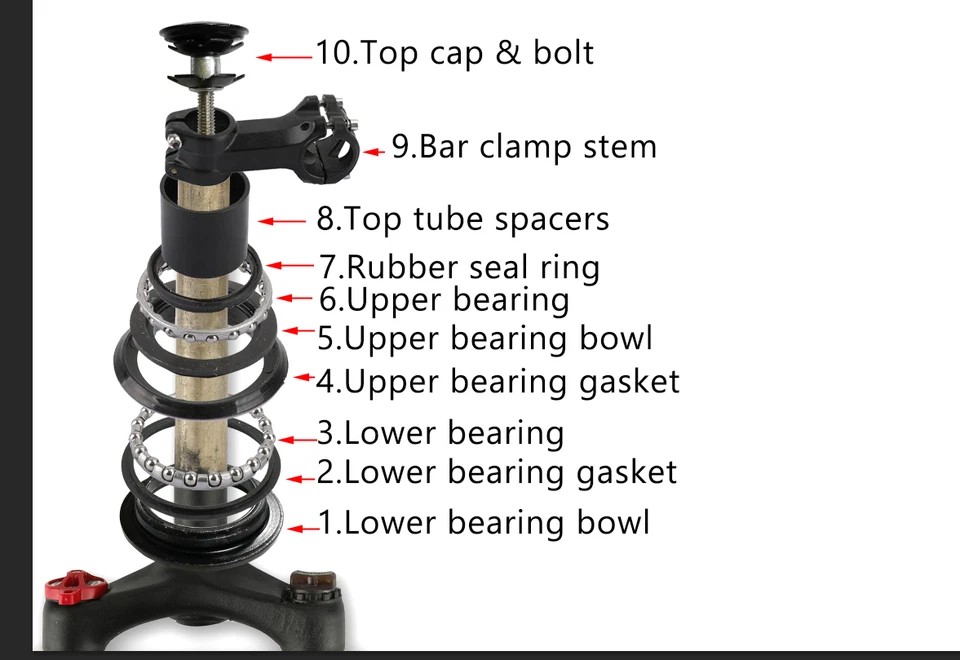Bicicleta de Montaña 27.5" 21 Velocidades Adultos Bicicleta Hombres Mujeres Negra y Roja EE. UU. Foto 2 de 2