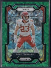 2023 Panini Prizm Drue Tranquill Green Scope Prizm /75 #156 Kansas City Chiefs