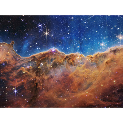 NASA James Webb Space Telescope Cosmic Cliffs Carina Nebula NGC 3372 Art Poster