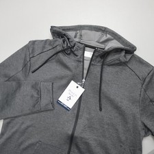 Original Penguin Hoodie Dark Caviar Full Zip Moisture Wicking Stretch Men Size M