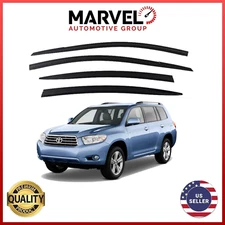 Window Deflectors Rain Guards Sun Vent Visor For 2008-13 Toyota Highlander