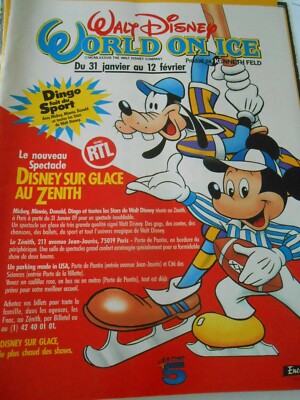 Eine Seite Werbung 1989 Walt Disney World On Ice im Zenith