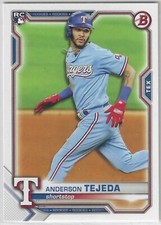 2021 Bowman #33 Anderson Tejeda RC Texas Rangers