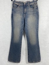 Free People We The Free Jeans 30 Blue Low Maintenance Mid Rise Crop Boot New