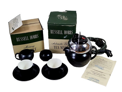 1958 Russell Hobbs Automatischer Elektrischer Teekocher & Morgentee Set Sehr guter Zustand * SIEHE VIDEO
