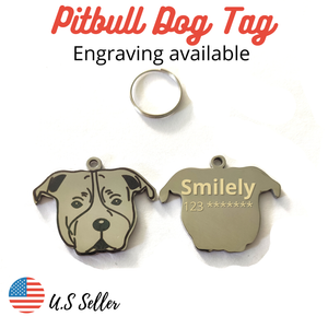 Buy 4 Get 1 Free Pitbull Dog s Pet s Creative Name Id Engrave Personalize Ebay
