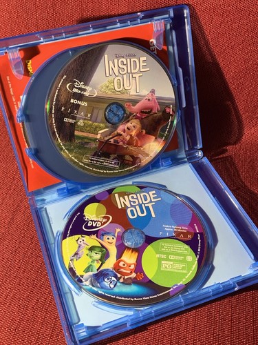 INSIDE OUT Blu-Ray + DVD + Digital W/ Slipcover Disney Pixar FREE SHIPPING - Picture 6 of 7