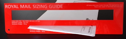 RED - Royal Mail PPI Postal Post Office Template Letter Size Ruler Price Guide - Picture 3 of 3