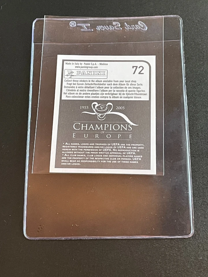 2005 Panini Champions of Europe 1955-2005 Sticker Andres Iniesta #72 RC Barca - Image 2 of 2