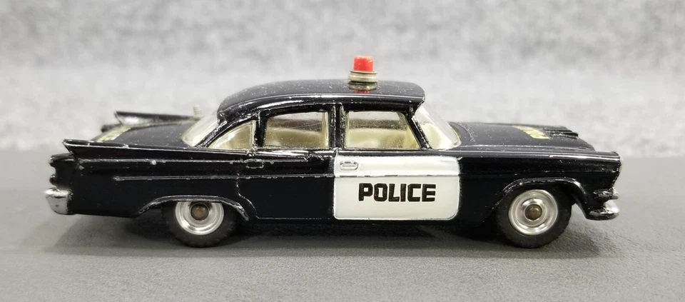 DE COLECCIÓN DINKY TOYS MECCANNO ROYAL DODGE SEDÁN COCHE DE POLICÍA #258 CON CAJA ORIGINAL INGLATERRA Foto 3 de 4