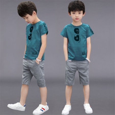 Boys Clothing Sets Summer Casual Outfit Tracksuit Sport Suit Children Clothing