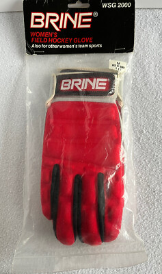 Brine Lacrosse Hockey Sport Handschuhe rot neu versiegelt Gr. M Vintage 80er 90er Y2K 