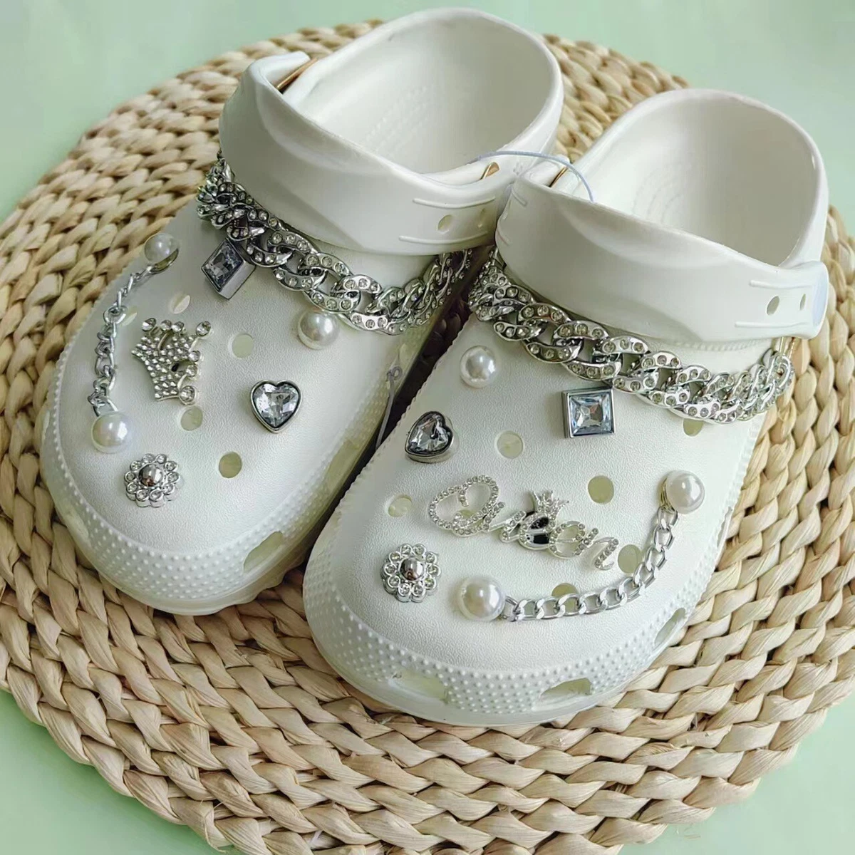 Girl Shoes Charms DIY Accessories Bling Rhinestone Decor Set Gift