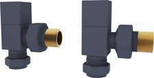 Image of UK Radiators Valves Manual Square Angled/Straight 10mm *Twin Pack**Pair* Taps