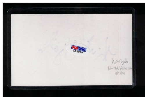 KIRT OJALA INDEX CARD SIGNED 1997 WS CHAMPS FLORIDA MARLINS PSA/DNA CERTIFIED - 第 2/2 張圖片
