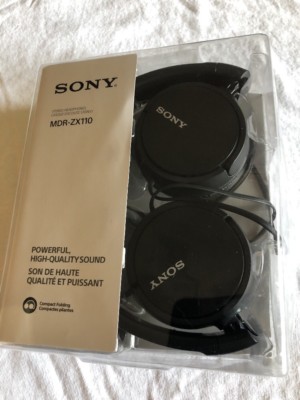 Sony MDR-ZX110 Stereo Monitor Over-Head Headphones Black