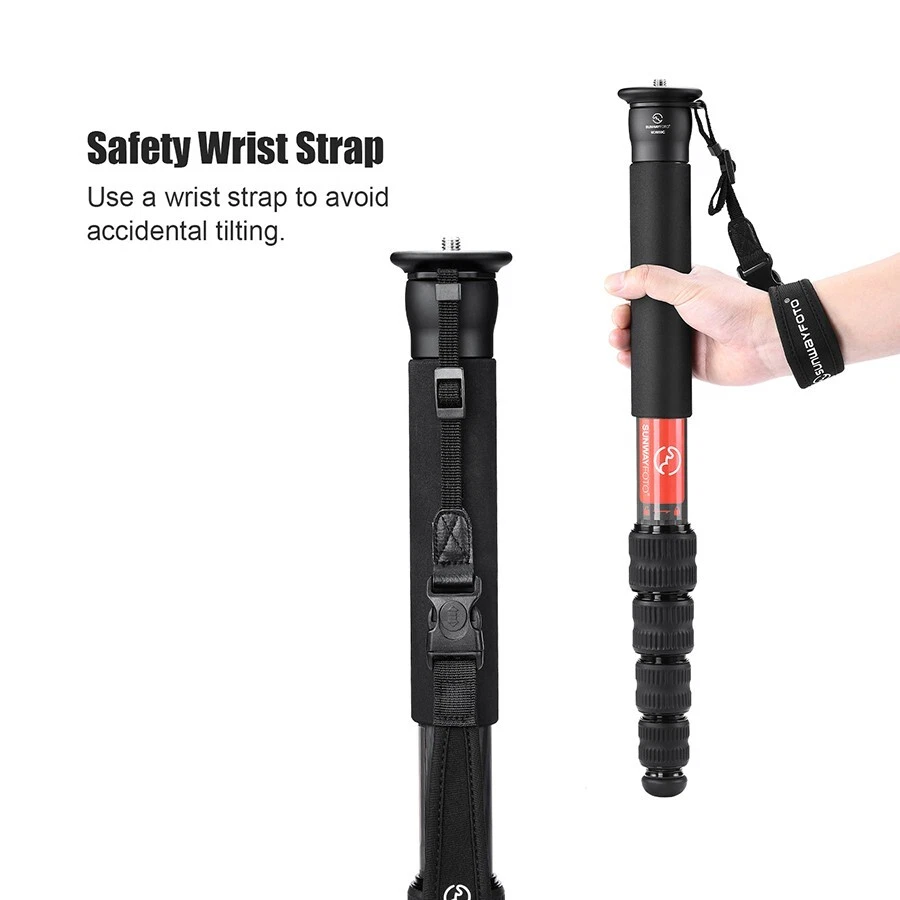 Sunwayfoto Carbon Fiber Monopod with Integrated Safety Strap for DSLR Camera - Image 2 of 4
