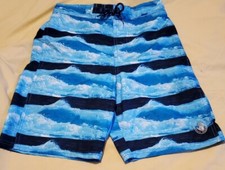 Body Glove Board Shorts Boys Youth Medium 10/12 Striped Swim Trunks Surfing