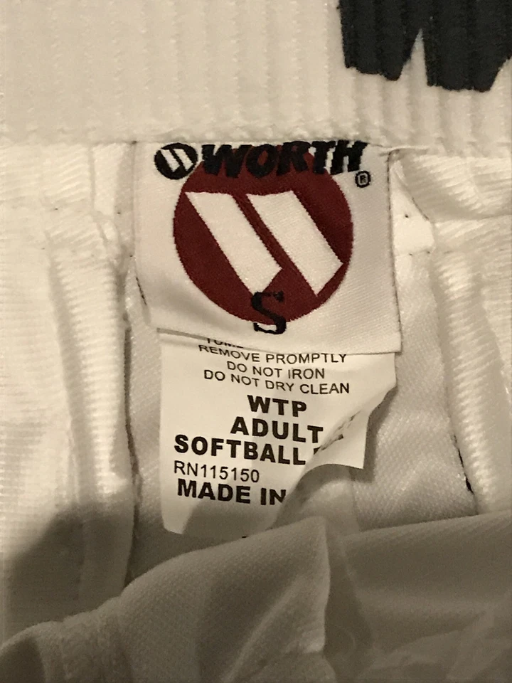 Pantalones de softbol Worth Adult S rojos blancos y negros poliéster nuevos con etiquetas A30 Foto 3 de 4