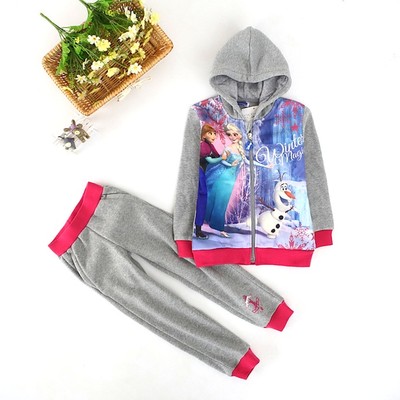 Frozen Pronta Consegna Tuta Felpata Elsa Anna Disney Girl Set - Main Image