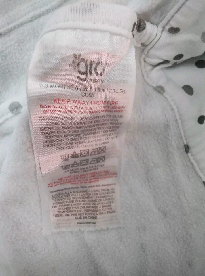 Gro company Grosnug Baby Swaddle Sleep Bag 03 Months Light 1 Tog eBay