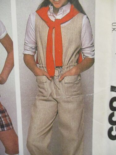 McCall's Muster 7855 Mädchen Pullover Overall 2 Längen Gr. 8 Brust 27" Schnitt 1982 - Bild 6 von 12