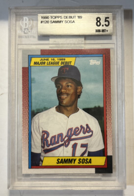 1990 Topps Debut '89 #120 Sammy Sosa Rookie Rangers NM/MT+ 8.5