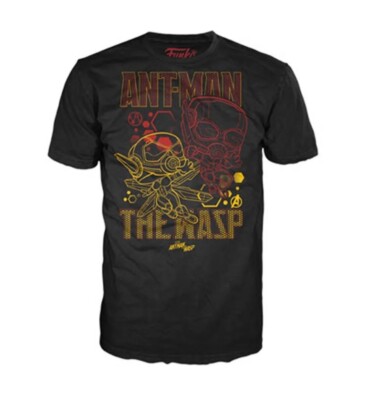 Funko POP Tees: Ant-Man & Wasp Unisex Black T-Shirt (MEDIUM, M)