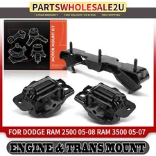 3Pcs Engine Motor Mount & Transmission Mount for Dodge Ram 2500 Ram 3500 L6 5.9L