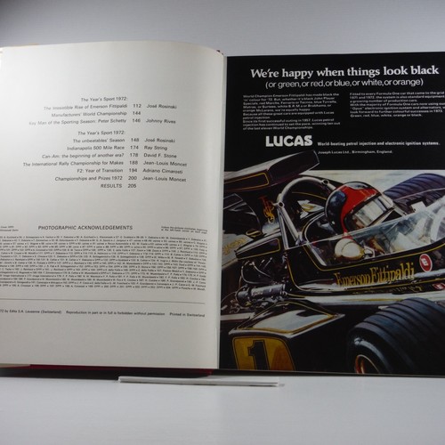 Automobile Year 1972/73 no 20 Emerson Fittipaldi Lotus 72 D Racing Cars large BK - Picture 7 of 17