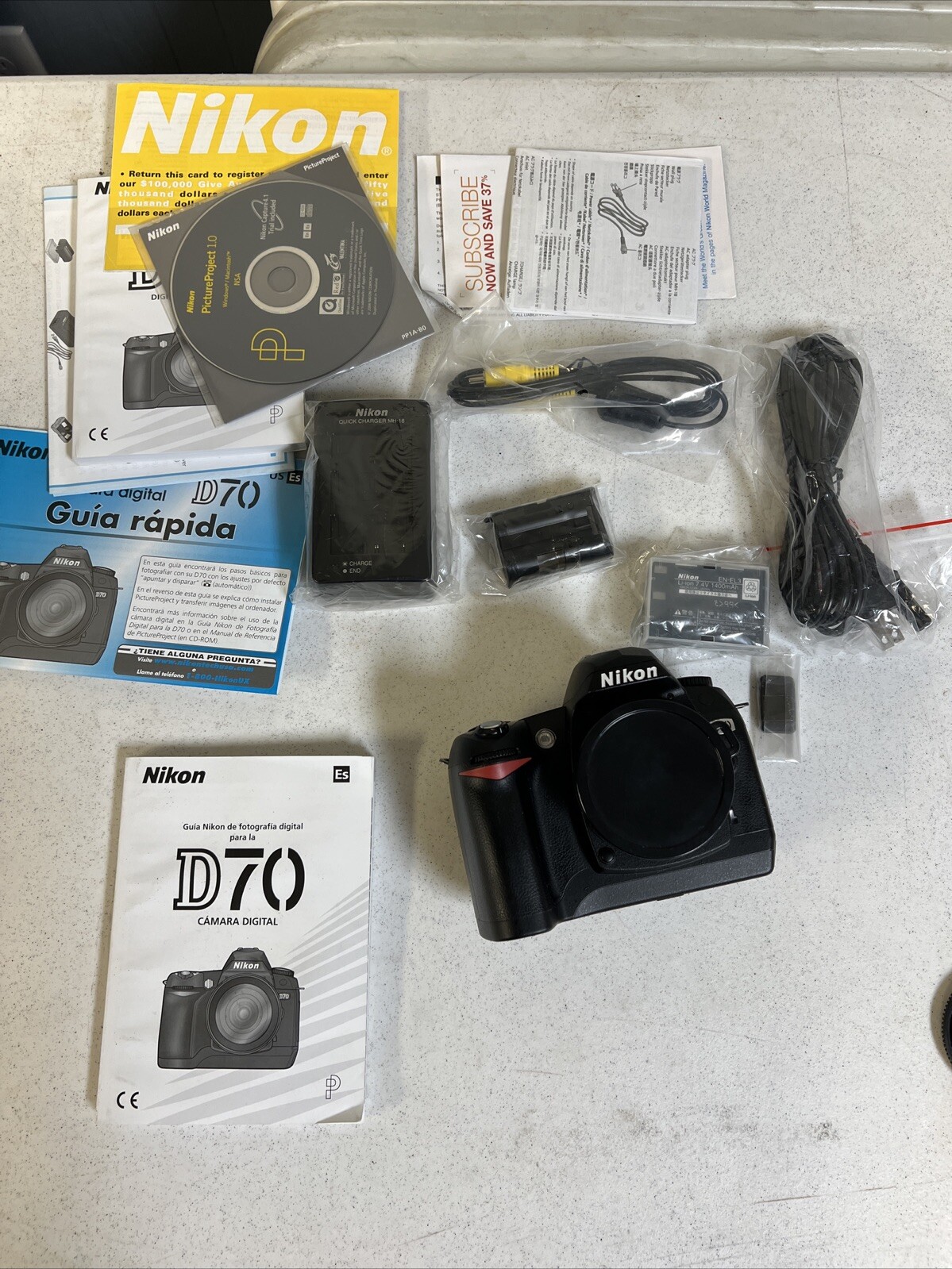 Nikon D70 Digital SLR Camera New Open Box.