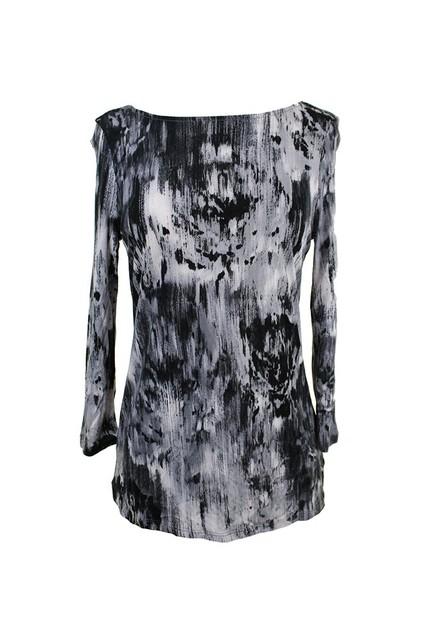 Inc International Concepts New Black White Layered-Look Sweater XS $69.5