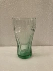 2009 VINTAGE MCDONALD’S PROMOTIONAL LIGHT GREEN TINT COCA-COLA  6” GLASS 14oz