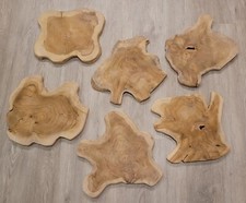 Teak Holz Baumscheibe Holzplatte Scheibe Baumscheiben DIY Tisch Beistelltisch